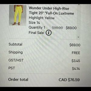 Fit as a size 12 Lulu Lemon Wunder under